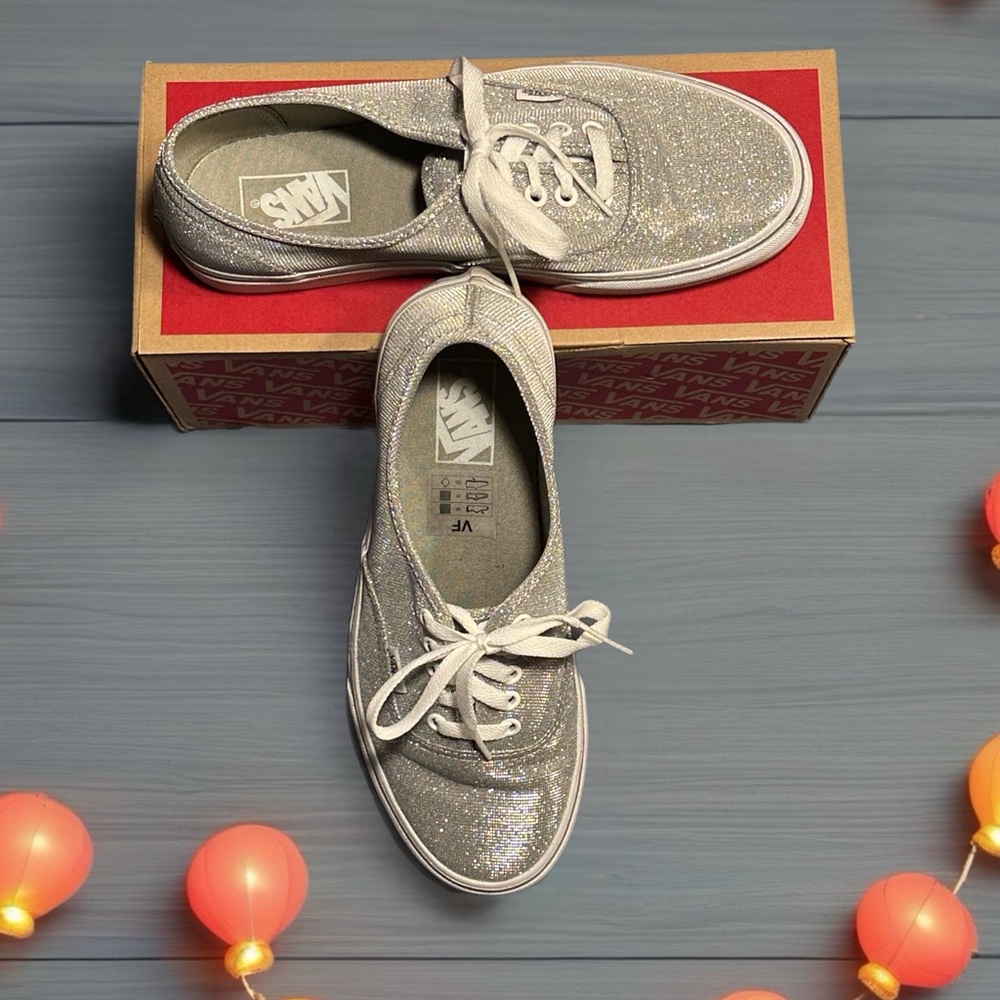 Vans Women's Sparkling Silver Sneakers